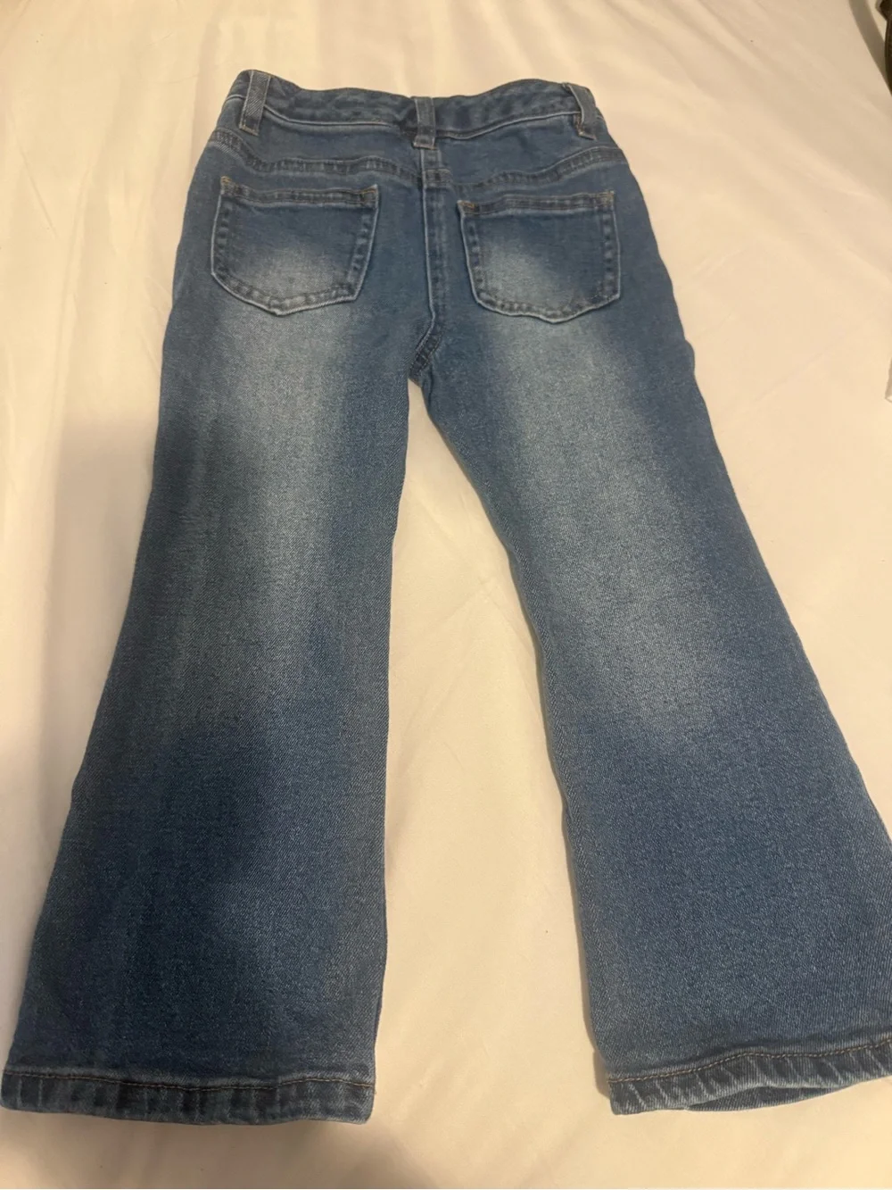 Levi's Blue Girls' Flared Jeans with Minnie & Bow Appliqués